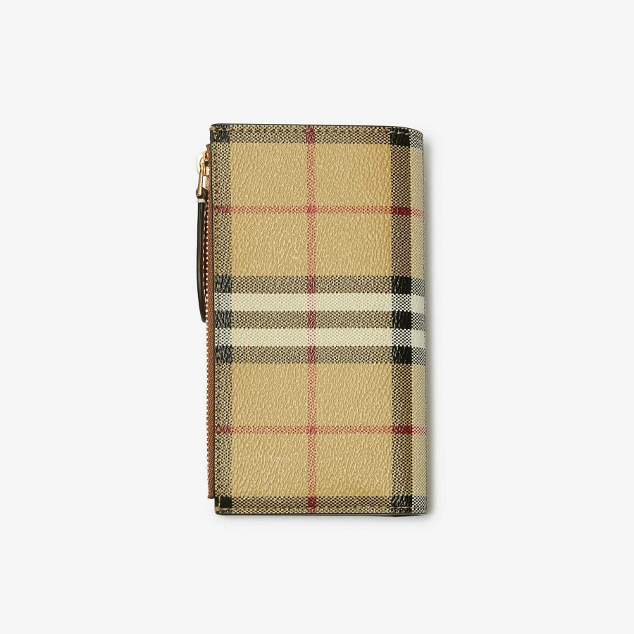 Kvinnor Burberry Plånböcker & kortfodral | Kontrollera Medium Bifold Wallet Arkiv Beige