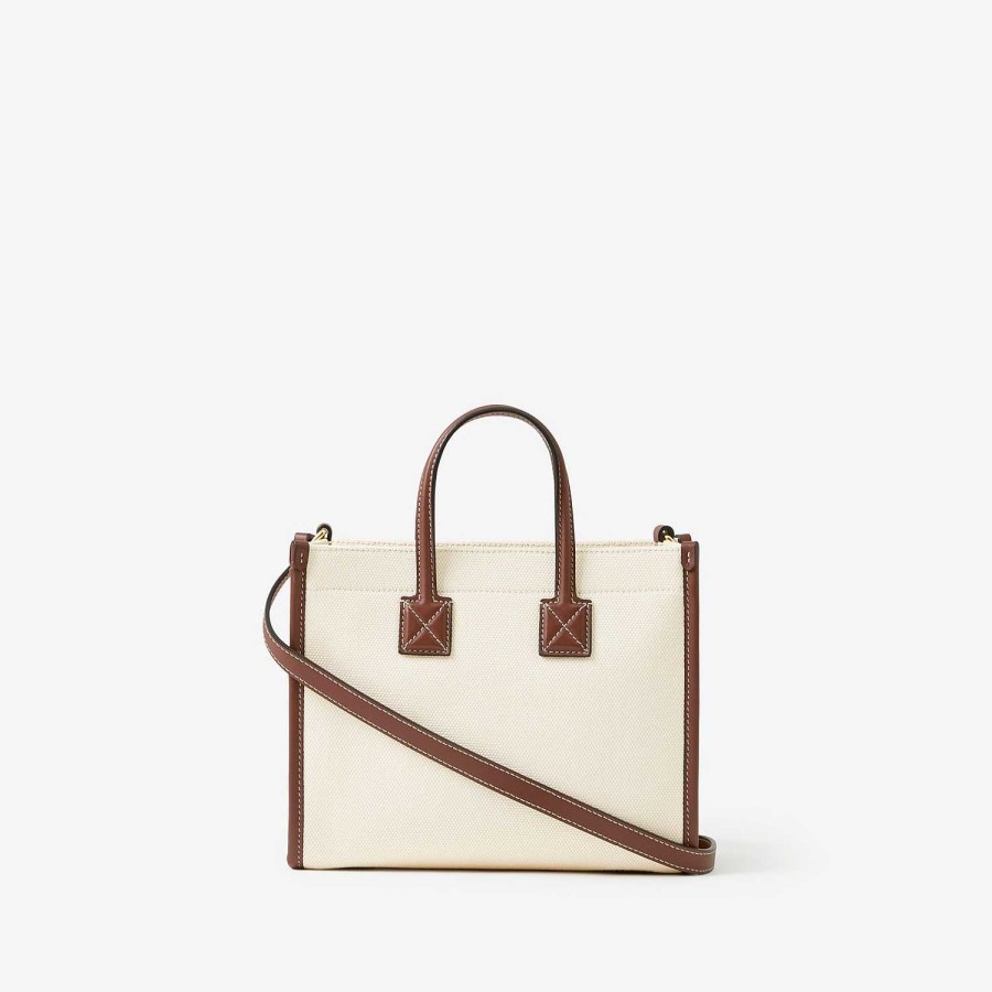 Kvinnor Burberry Mini|Tote|Crossbody | Mini Freya Tote Naturligt/brunt