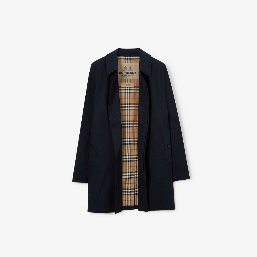 Män Burberry Kappor & jackor|Trenchcoats | Kort Camden Heritage Car Coat Kolblå