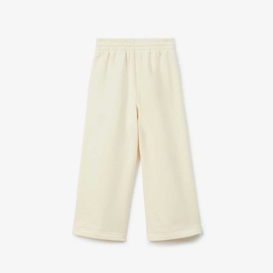 Barn Burberry Badkläder|Kjolar och byxor | Ekd Cotton Track Pants Blek kräm