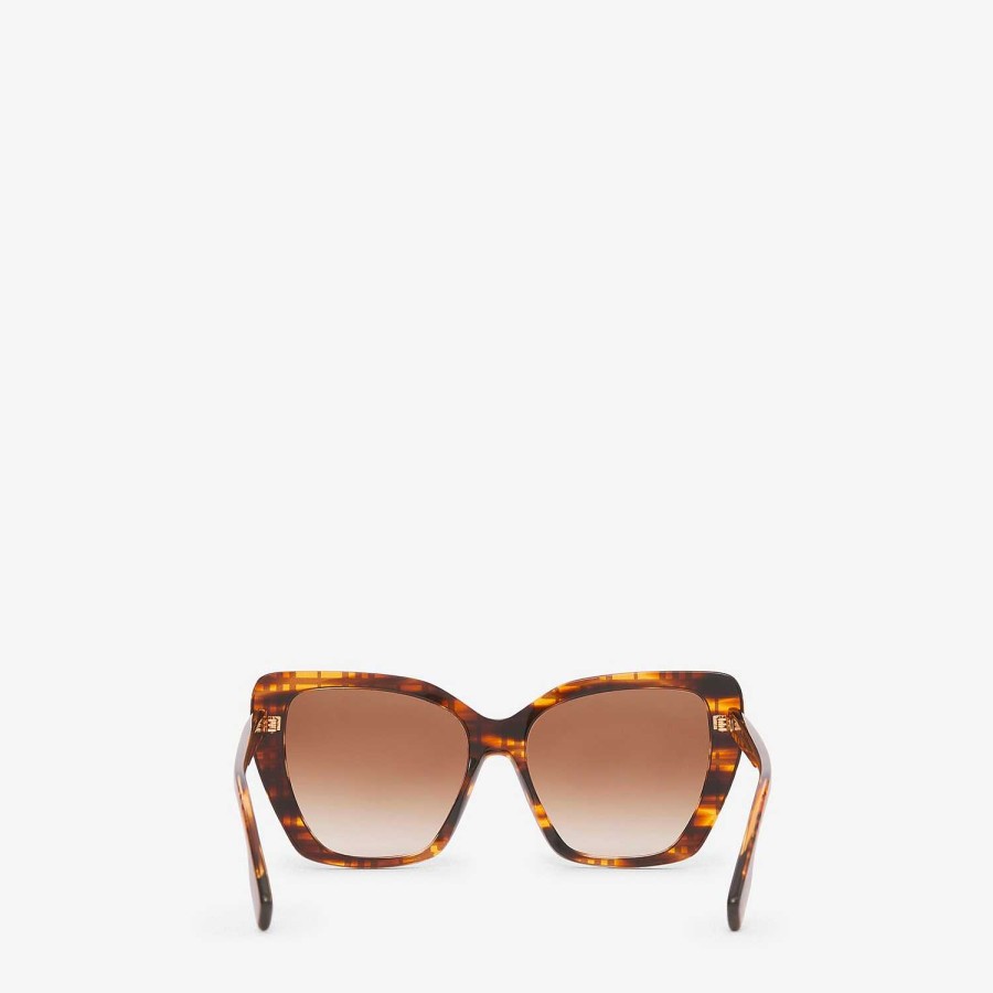 Kvinnor Burberry Solglasögon | Kolla Cat-Eye Frame solglasögon Ljust sköldpaddsskal