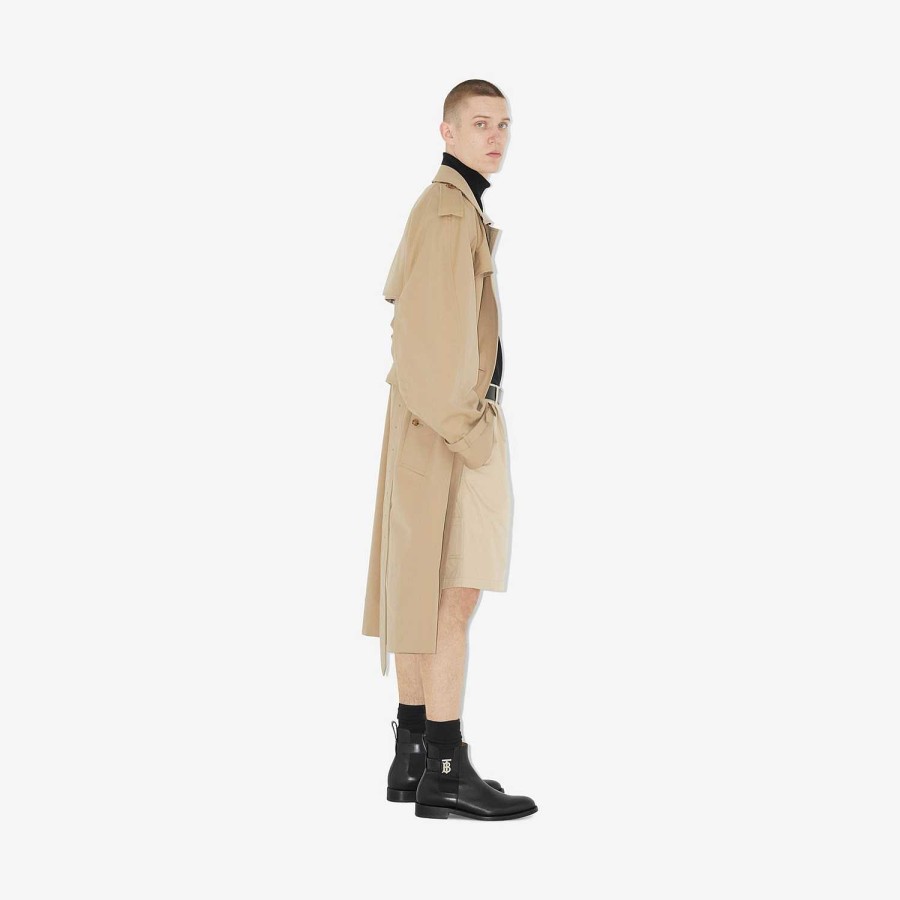 Män Burberry Byxor & Shorts | Broderade Ekd Cotton Cargo Shorts Kamel