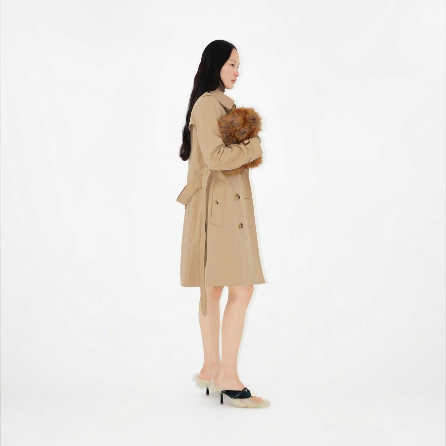 Kvinnor Burberry Kappor & jackor|Trenchcoats | Mellanlång Chelsea Heritage Trench Coat Honung