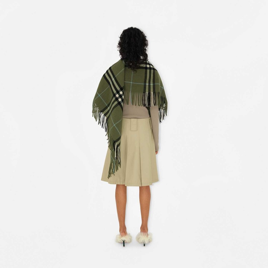 Kvinnor Burberry Kapor|Kaffor och jackor | Kolla Wool Cape Buske