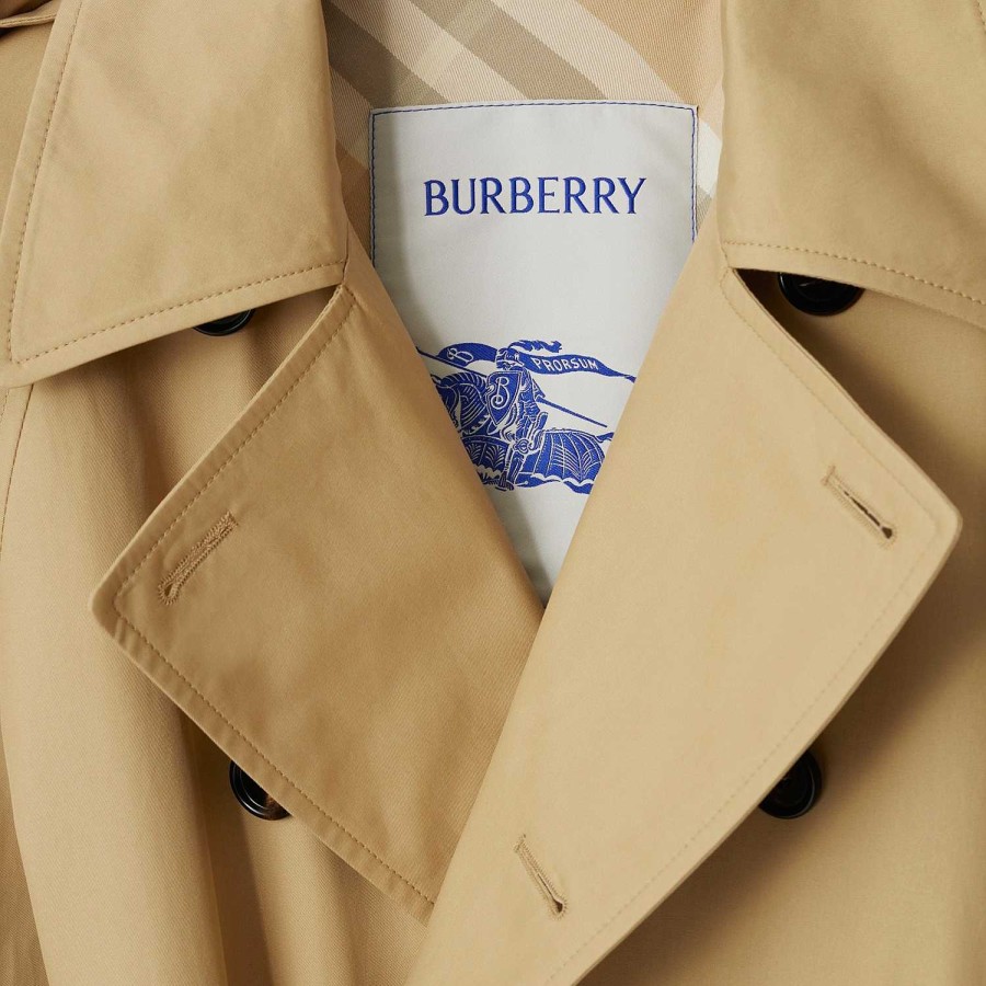 Kvinnor Burberry Kappor & jackor|Trenchcoats | Lång Gabardine trenchcoat Lin