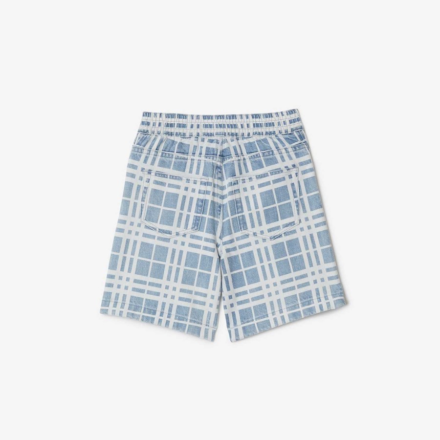 Barn Burberry Badkläder|Byxor och shorts | Kolla jeansshorts Ljusblå