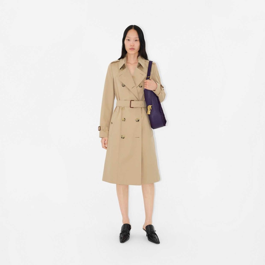 Kvinnor Burberry Kappor & jackor|Trenchcoats | Lång Chelsea Heritage Trench Coat Honung