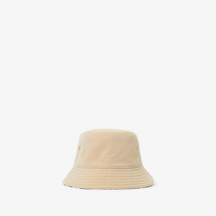 Barn Burberry Hattar & strumpor | Gabardine Vändbar Bucket Hat Honung