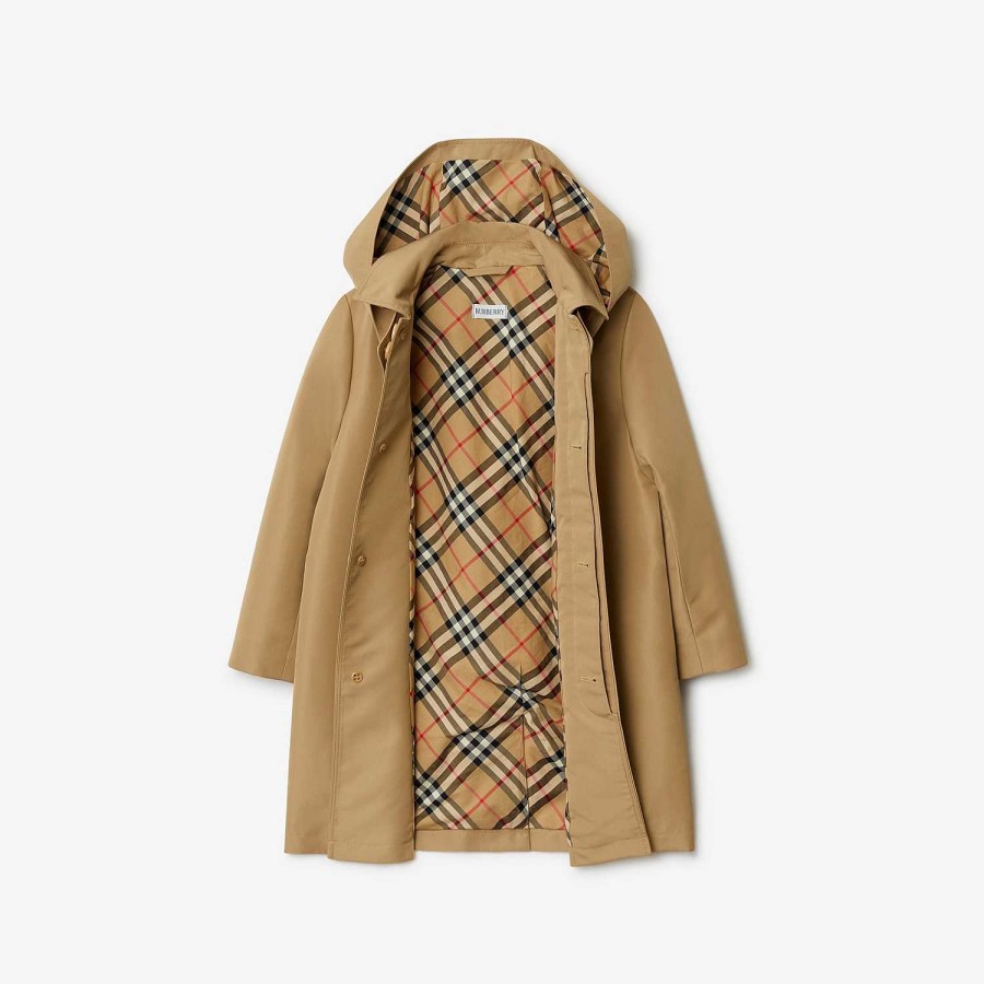 Barn Burberry Kappor & Jackor|Badkläder | Lättvikts bilkappa Kamel