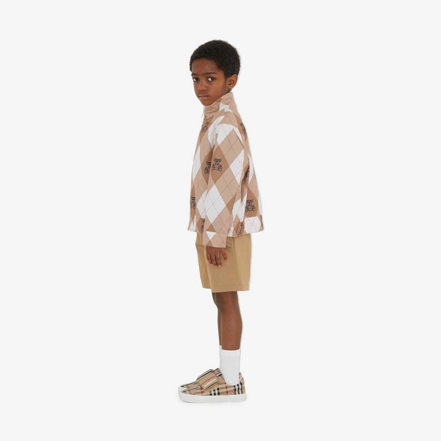 Barn Burberry Badkläder|Byxor och shorts | Ekd Cotton Twill Chino Shorts Arkiv Beige